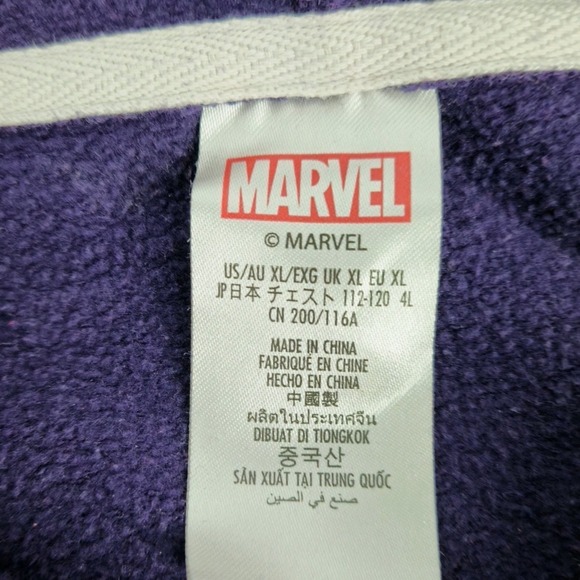 Marvel Loki Master of Mischief Disney Purple Pullover Hoodie Size XL - Picture 3 of 8